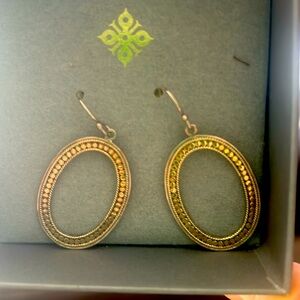 Anna Beck  18k-gold Plate Sterling Silver Oval Drop Earrings